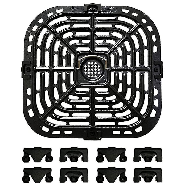 Ersättningsgrillplatta för Air Fryer Crispers till Instant Vortex 6qt (FMY) With 8 rubber pad