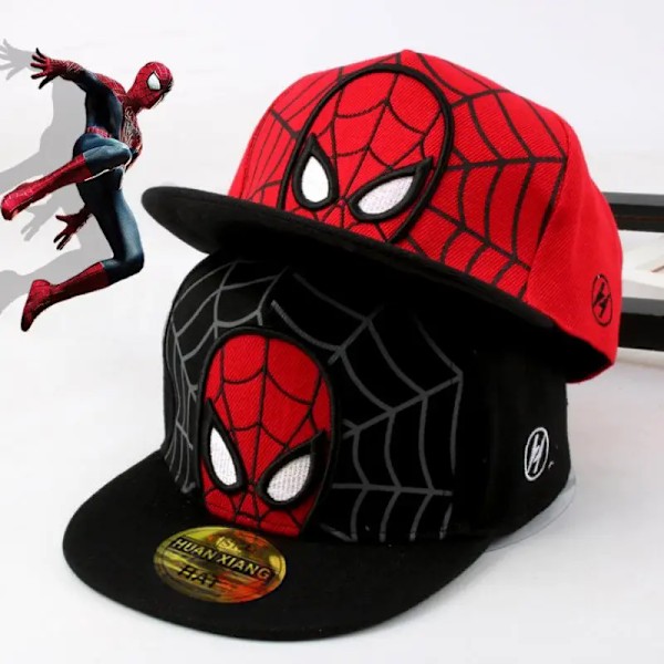 Anime Tecknad Spindelmannen Hattar för Barn Småbarn Baby Baseballkeps Vår Sommar Barn Snapback Hip Hop Justerbara Kepsar(FMY) WHITE