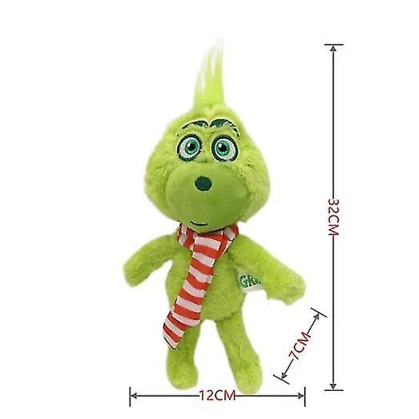 Hot Rare Christmas Grinch Plush Doll Soft Toy Stuffed Teddy Kid Xmas Gift 32cm  (FMY)