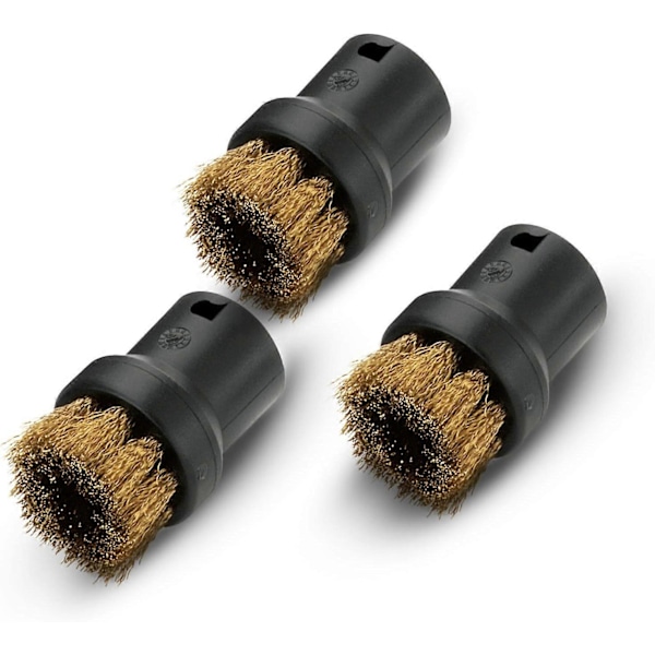 Passer til Karcher dampmaskine tilbehør Karcher SC1 SC2 SC3 SC4 SC5 dampbørstehoved Karcher SC damprenser messing rund børstesæt - (FMY)