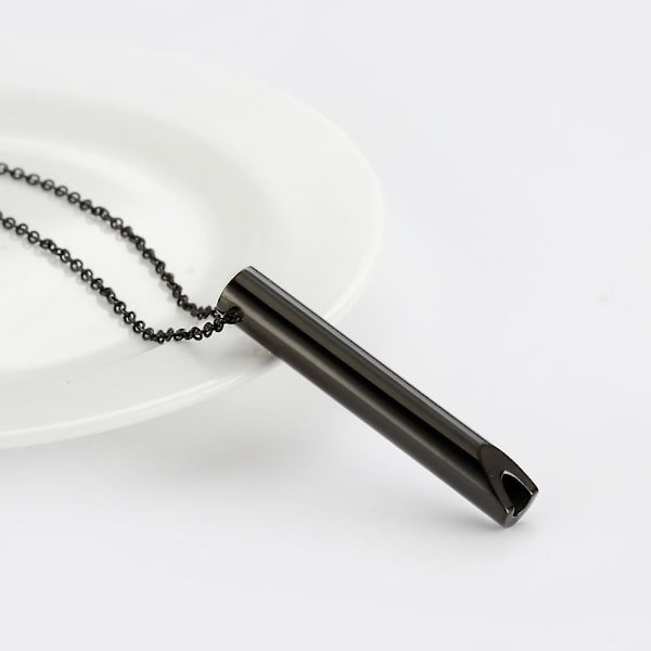 Angstdempende Halskjede, 6 cm anheng reduserer stress pustende halskjede halskjede avslappende muskler for hjemmet for menn kvinner  (FMY) silver