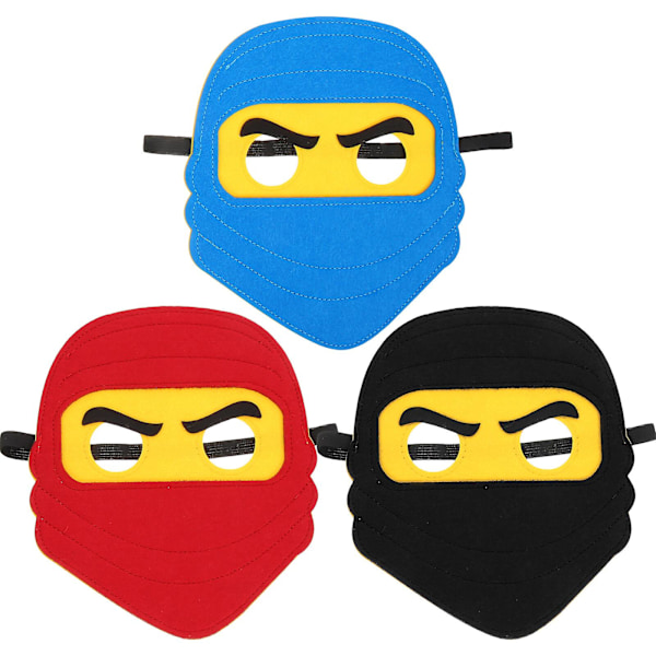 3 kpl Ninja Cosplay-naamio Masquerade-naamio Karnevaali-puvunaamio Cosplay-naamio Juhlatarvikkeet (FMY) Assorted Color 20.7X17.2X0.5CM