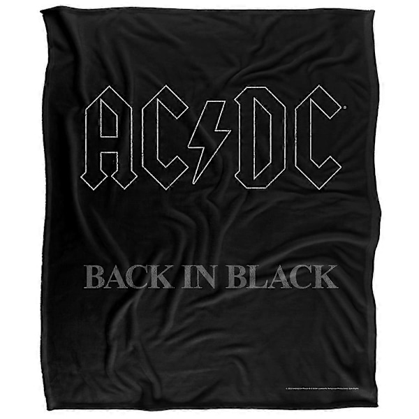 ACDC Teppe, Back in Black, Silkemyk Supermyk Throwascf419 (FMY) 40x30in 76x102cm