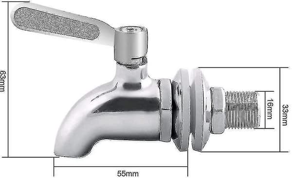 Fadtap, Drikkedispenser, Ølfadtap, Vintap - Rustfrit (FMY) Silver