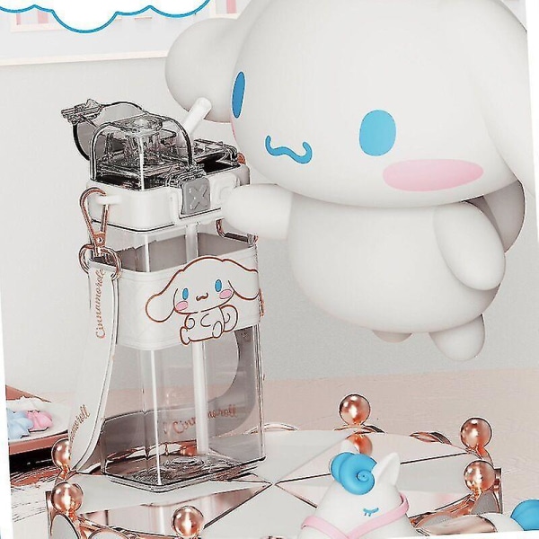 Uudet Kawaii Sanrio-vesipullot söpö anime Cinnamoroll Kuromi piirretty kannettava kuppi 520ml pullo lahja lapsille pojille tytöille lahja (FMY) 520ml Kuromi