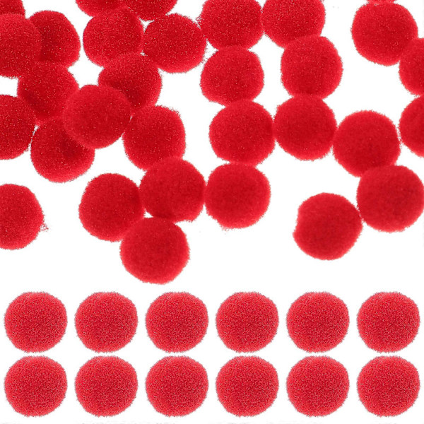 600 stk. Multibruks Pompom-kuler DIY Håndverk Pom Poms DIY Kunst Røde Pompom-kuler (FMY) Red 2 1X1cm