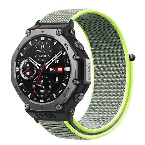 Nylonarmband med anslutning för Huami Amazfit T-Rex 3 - Grå (FMY) Multicolor Flash Yellow