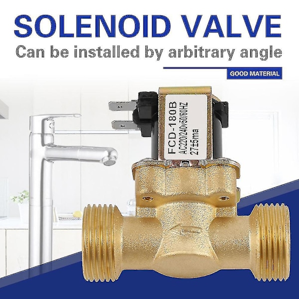 G3/4 2-veis vanninntak N/C normalt lukket elektrisk magnetventil AC 220/240v Fcd-180b  (FMY)