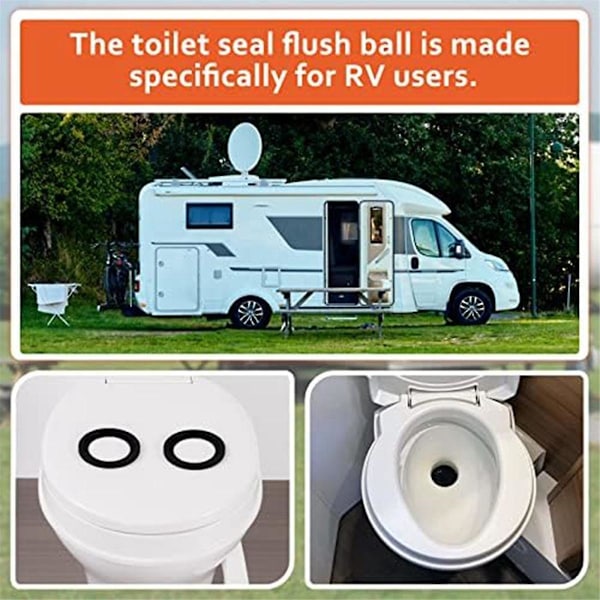 2-pack RV Toalet Tätningssats Perfekt Ersättning för 300/310/320 RV Toalettdelar Löser Läckageproblemet (FMY)