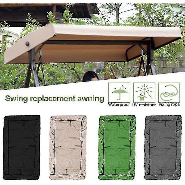 Udskiftning Taghave Gynge Universal Gynge Tag Veranda Gynge Bænk Have Lounger 2-3 Sæders 191 X 120 Cm_y  (FMY) beige