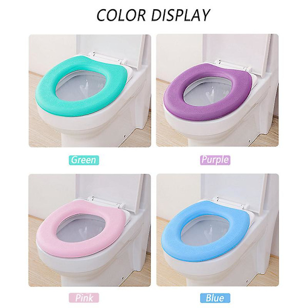 WC-istuimen pehmuste vedenpitävä pehmeä WC-istuimen päällinen kestävä lämmin pehmeä tyyny kylpyhuoneen WC:hen (FMY) Pink