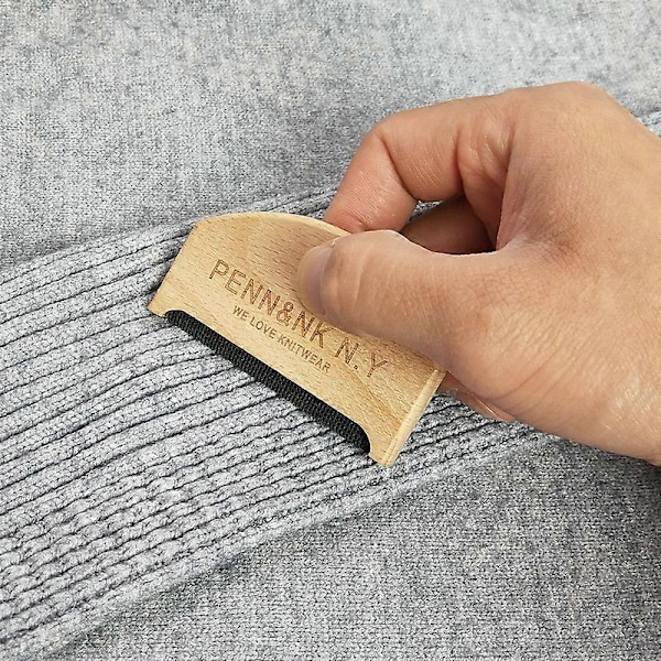 Kashmir Kam i Bøgetræ - Sweaterbarbermaskine Uldkam Træ Pilling Fuzz Stof Fnugfjerner Manuel Bærbar Tøjbørste Værktøj (FMY) 1PC
