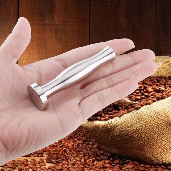 Genopfyldelig kapsel kaffetamper til Nespresso kaffemaskine rustfrit stål (sølv)