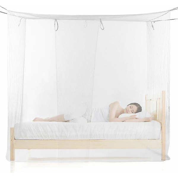 Extra stort myggnät för utomhusbruk, 1 öppning myggnät gardiner för camping, sängkläder, uteplats (FMY) 200*100*200cm