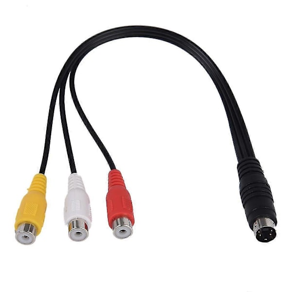 4-pin S-Video til 3 RCA Hunn TV-adapter Laptop-kabel (FMY) As shown