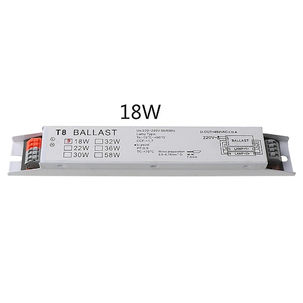 T8 2x18/30/58W Elektronisk Forkobling for Fluorescerende Lampe Universell (FMY) 18w