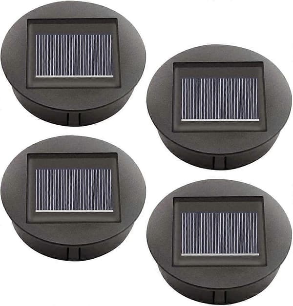4-pakning solcelleerstatningslys med LED-pærer, solcelletaklampeerstatning, LED-solcellepanel Sha (FMY)
