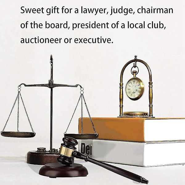 Håndlavet Træ Auktionshammer til Advokater og Dommere Håndlavet Træ Håndklap Retssal Hammer til Auktion (FMY) As shown