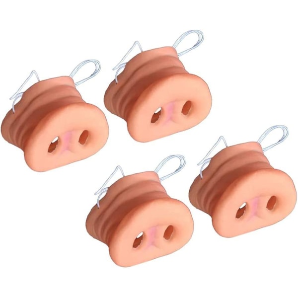 Halloween Funny Pig Snout Accessories Half Face Animal Nose Face Cover Pig Cosplay Props For Halloween Party Costume Favors Tricks Toy(4pcs  (FMY)