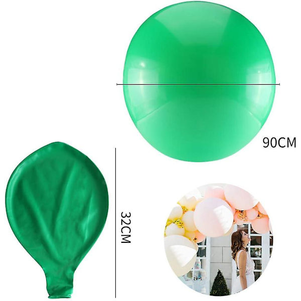 10 stk. Diameter 36\" Gigant Ballon Jumbo Latex Ballon Til Bryllup Fødselsdagsfest Babyshower Karneval tilfældig Farve (FMYED)