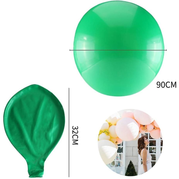10 X Diameter 36" Kæmpeballon Jumbo latexballon til bryllupsfødselsdagsfest Baby Shower Carnivalrandom Color (FMY)