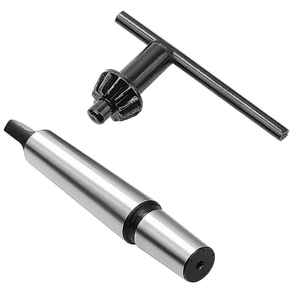 Kraftig borrchuck 1/2 tum kapacitet med Mt2 Morse kon 2 verktygshållare och K32 nyckel (mt2 - Jt33  (FMY) Silver