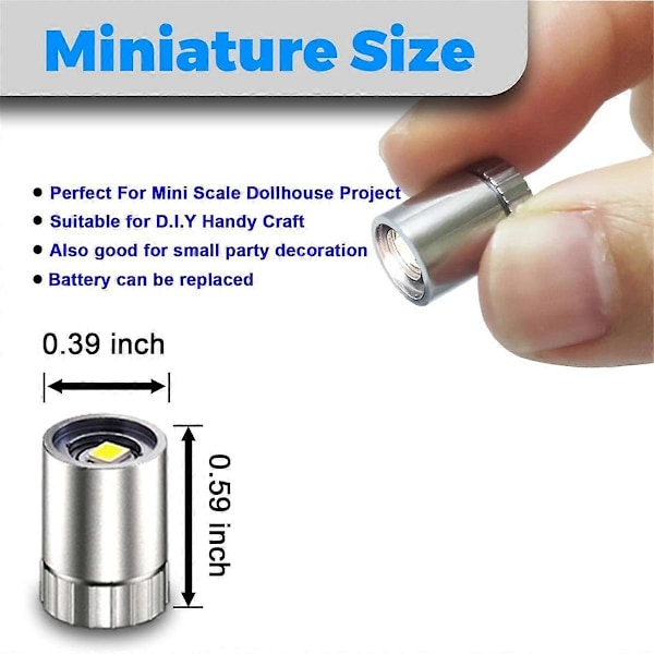 20 st Miniatyr LED-lampor, Små lampor för hantverk, Miniatyr lampor batteridrivna, Lampor (Flerfärgsändring) (FMY) As Shown