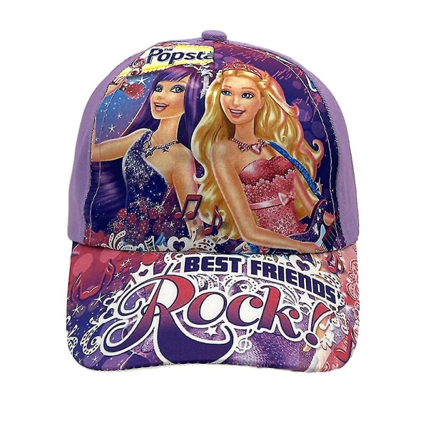 Barbie Dolls Cartoon Baseball Cap Børn Piger Barbie Princess Trykt Trucker Hat Sommer Justerbar Sol Hat  (FMY) F