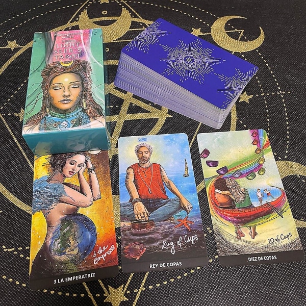 Tarot cards in spanish divination deck for beginners with guide book board games astrology predictions spanish tarot  (FMY)