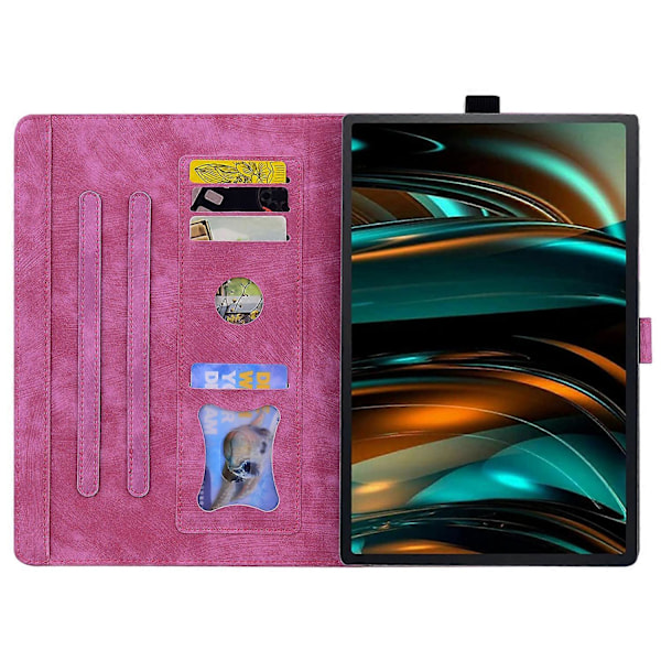 Til Lenovo Tab M11 Plus/ Tab K11 Plus Etui Læder Stand Tablet Cover Blomst Kat Kort Slots (FMY) Rose