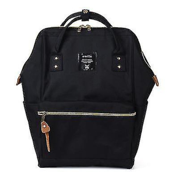 Anello Merke Dame Ryggsekk Stor Kapasitet Oxford Vanntett Skolesekk Tyverisikker Laptopveske Mann & Kvinne Reise Ryggsekk (FMY) black 15 Inches