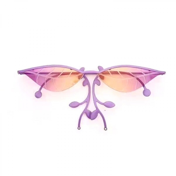 Leaf Sunglasses Personality Dekorative Damesolbriller (FMY)