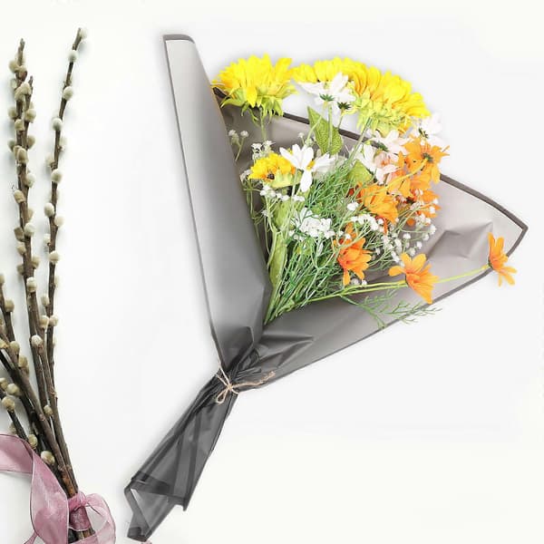 Svart Presentpapper Bukettförpackningspapper för Packning 20st (FMY)