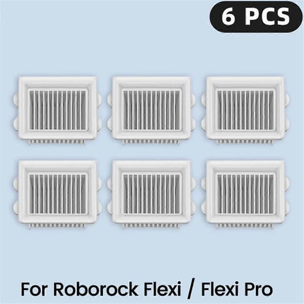 6 stk. HEPA-filter for Roborock Flexi / Flexi Pro reservedeler (FMY) As Shown