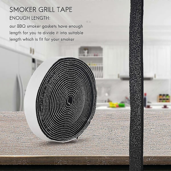 Högtemperatur Grilltätning Självhäftande Packning - 2-pack - Grillrökare Packning Tejp (FMY)