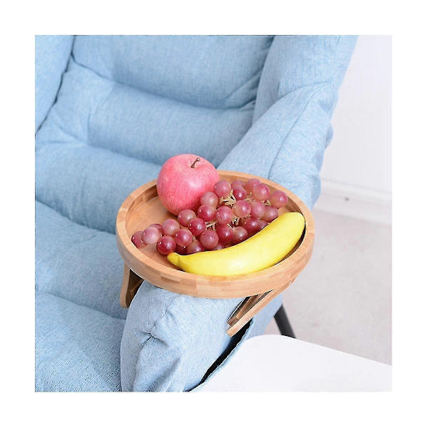 Sofa Bakkebord Sofa Armlæn Klips-på Bakke Træ Sofa Bakke Praktisk Tv Bakke Til Fjernbetjening Kaffe (FMY)