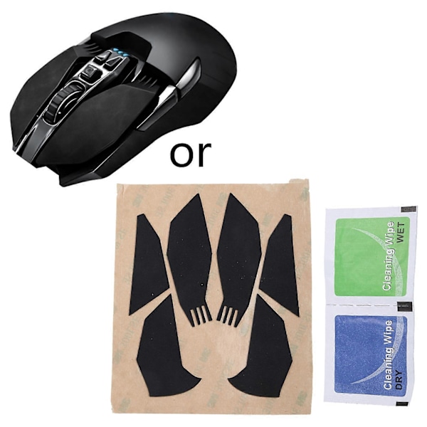 för G903 Mus Skin Svettresistenta Kuddar Halkfria Mus Sidoklistermärken (FMY) Black