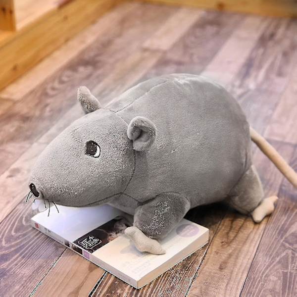 Simulert 3D Mus Rotte Dyr Myk Plysj Dukke Leke Sofa Sofa Dekor Nyttårsgave (FMY) Grey