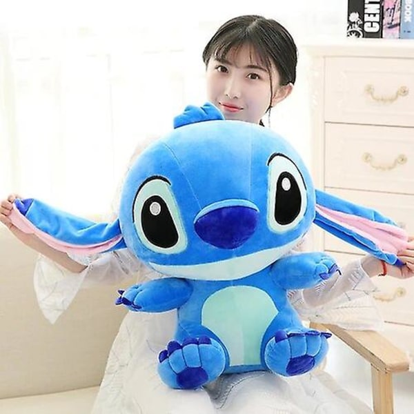 35-65cm Ægte Disney Kawaii Stor Stitch Plys Legetøj Sød Anime Perifer Plys Fyldt Dukke Børns Fødselsdag Julegave  (FMY) Stitch 35cm