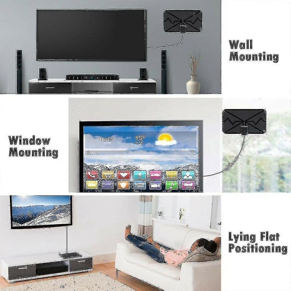 3600 Miles TV-antenne oppgradert nyeste HDTV innendørs digital forsterket 4k 1080p (FMY)