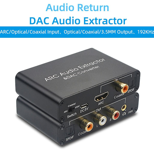 ARC Audio Extraktor HDMI-kompatibel - Audio Return Channel DAC Audio Konverter