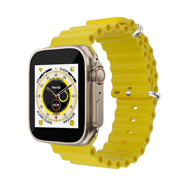 S8 Ultra Series 8 Smart Watch 1.44 tommers HD-skjerm Menn Kvinner Bluetooth-samtaler Gps  (FMY) yellow