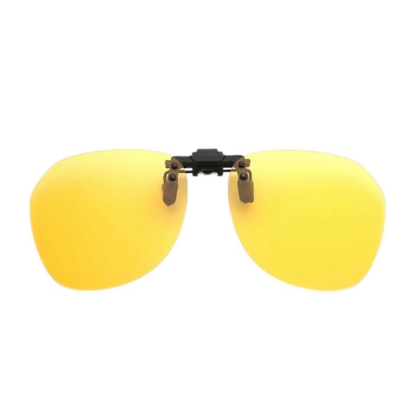 Natkørsel Anti-blænding Polariserede Clip-on Kørebriller Solbrillelinser (FMY) Yellow