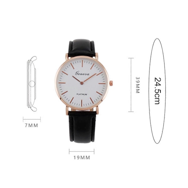 Herrar Casual Klocka Rund Urtavla Konstläder Rem Kvartsrörelse Män Tonåringar Armbandsur Mode Smycken (FMY) Silver