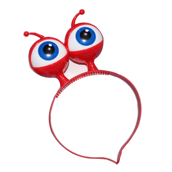 Alien Øjeæble LED Hårbøjle Blinkende Hovedbøjle Børn Voksen Hårbånd til Scene (FMY) Red