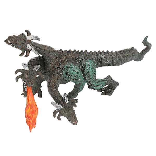 Simulerad Dinosaurie Modell med 3 Huvuden och Eldsprutande för Utbildande Jurassic Djursamling (FMY)