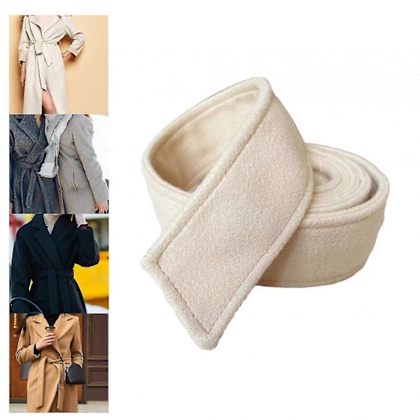 Kvinnors Ullrock Bälte Midjebälte Brett Midjebälte Mångsidigt Midjebälte Sash Trenchcoat Bälte Långt Nog För Rockar Shopping (FMY) beige