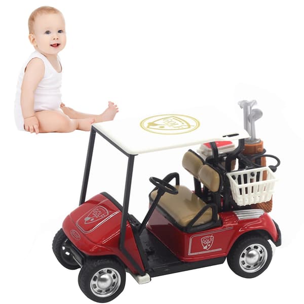 Golfvogn Model Legetøj 1:36 Træk Tilbage Golfvogn Legering Børns Simulerings Samling Legetøjsbil (FMY) Red