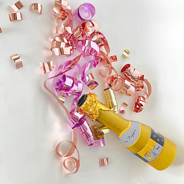 Konfetti Sprinkler Realistisk utseende Brukervennlig Plast Champagne Flaskeformet Konfetti Launchers Dekor Party Supplies (FMY)