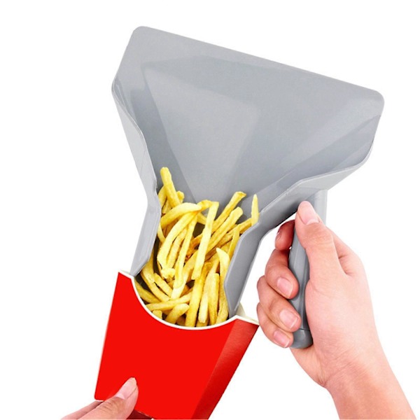 Multifunktionel Chips Scoop Hygiejnisk Plastik Gratfri Praktisk Pommes Frites Skovl til Hjemmet KAESI(FMY) A
